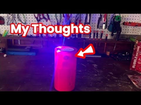 Fireworks Bubble Machine (20 Holes) with Dazzling RGB LED Lights, Automatic bubble Blower