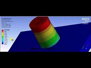 Simulation of the cylinder impact into a plate | Explicit Dynamics