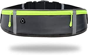 Y&R Direct Running Belt, Bounce Free Pouch Bag, Fanny Pack Workout Belt Sports Waist Pack Belt Pouch for Apple iPhone XR XS 8 X 7+ Samsung Note Galaxy in Running Walking Cycling Gym-05BK (Red-01)