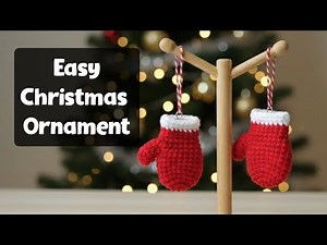 Crochet Christmas Ornament || Crochet Mitten Keychain | Christmas gift idea