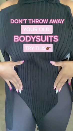 WAIT!! Don’t throw away your OLD BODYSUIT. TRY THIS👉🏾 #diy #diyclothes #bodysuit #fashion #tiktokfashion #outfitinspo #outfitideas