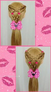 1.5K reactions · 412 shares | I just love this Minnie Mouse braid! It's so easy to do ✨勺 #hairgoals ✨ | Gabbi Stylestar | Facebook