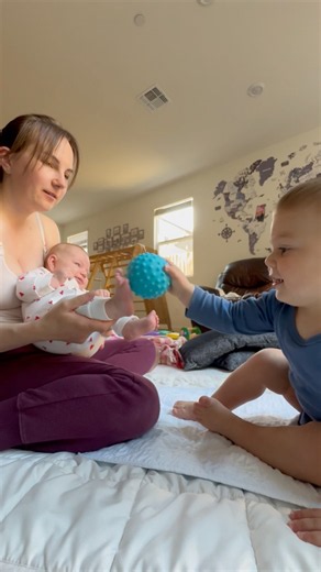 Massage therapy for baby #siblings #kids #viral #vlog #momlife #dailyvlog #fun #love #play #friends