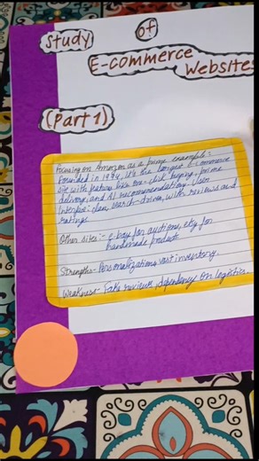 Simple Project File Page Decor Ideas #5 #diy #artandcraft #schoolproject #creativity #paperart