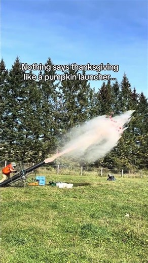 Nothing says thanksgiving like a… pumpkin launcher?