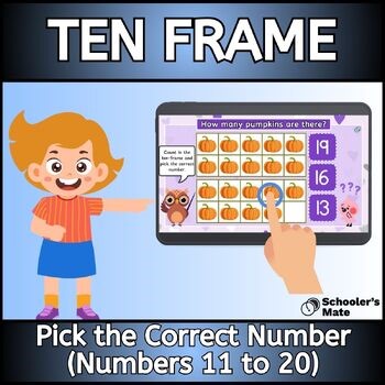 Count in Ten Frame and Pick the Correct Number (Numbers 11 to 20) Digital
