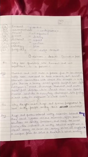 Class 8 new ncert english chapter - 1 the wit that won heart #english #questionandanswer