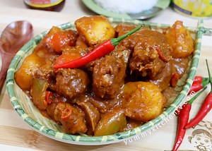 Pork Caldereta - A Spicy Savory Comforting Dish - Yummy Kitchen