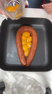 44K views · 423 reactions | yummy breakfast for the whole family! girl makes 1 pan breakfast with eggs, sausage, tomatoes, and dinner rolls! | K’s Funny Friends | Facebook