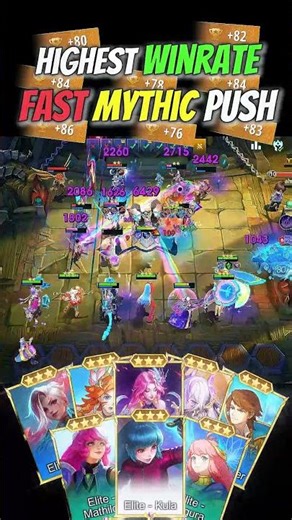 👆👆👆 Top Winrate Meta for Fast Mythic Push #magicchessgogo