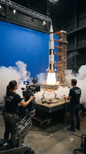 Satellite Launches into Space from FX Studio🛰️💥 #behindthescenes #hollywood #vfx #miniatures