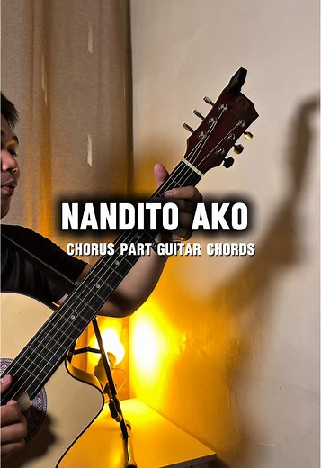 Nandito ako by Rob Daniel basic guitar chords tutorial. #opm #fyp#nanditoako #guitartok