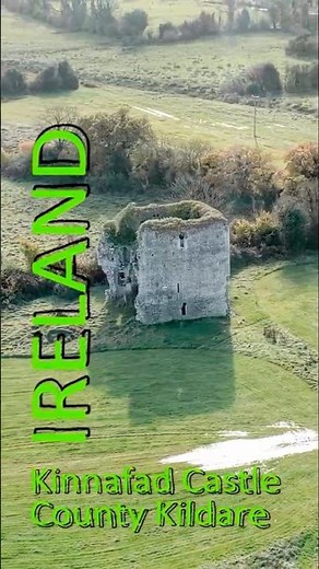 Kinnafad Castle ☘️ guardian of the ford #drone #irishtourism #history