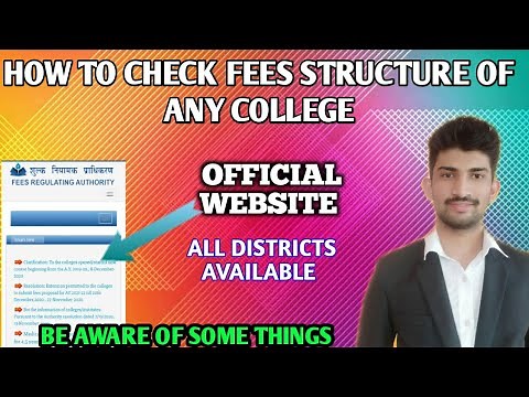 How to check Fees Structure of Any College All Courses | Official Website | Fees Structure |