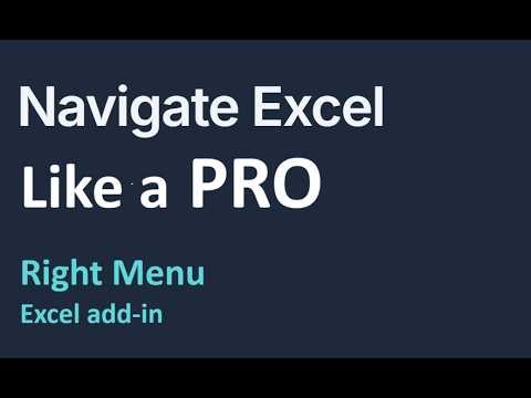 Right Menu Excel Add-in – Full Product Demo