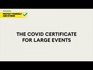 The COVID certificate for large events