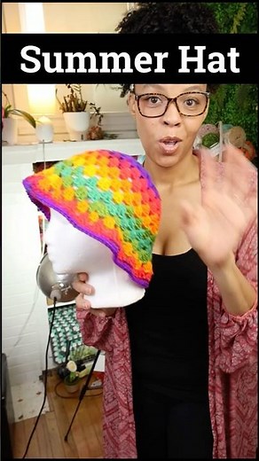 Rainbow bucket hat crochet tutorial step by step #crochet #diy #pattern