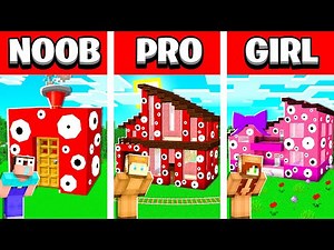 NOOB vs PRO vs GIRL FRIEND TRAIN EATER MINECRAFT HOUSE! (Build Battle)