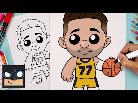How to Draw Luka Doncic | LA Lakers