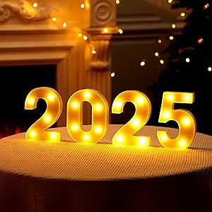 Mudder 2026 Light up Numbers for New Year Party Decorations LED 2026 Graduate Numbers Lights Battery Operated Sign Table Decor Party Supplies