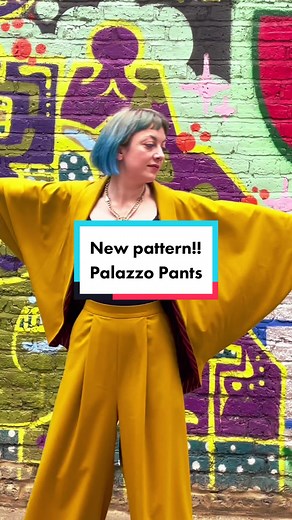 New pattern!! The Starlight Palazzo pants are available now as a digital pdf pattern in my Etsy store with full video tutorial to help you through the sewing process on my YouTube 🙃💕 #sewingtiktok #learntosew #sewingproject #sewingtips #sewing #sewingtutorial #sewinghacks #sewingpattern #palazzopants #pdfpattern