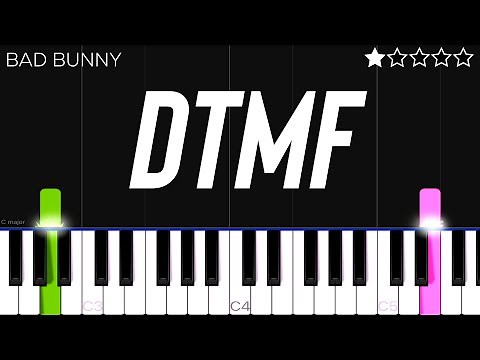 BAD BUNNY - DtMF | EASY Piano Tutorial