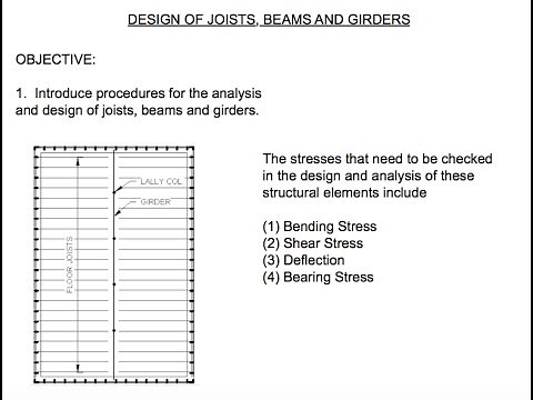 Beam, Joist and Girders- Design Example of Beams, Joist & Girders