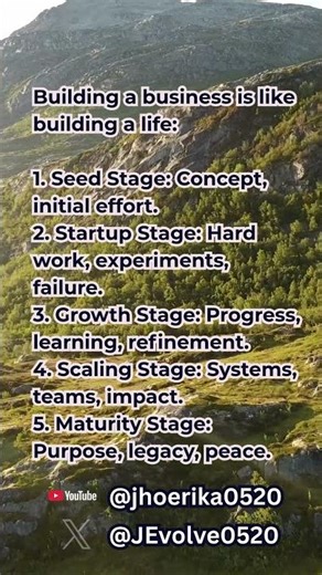 Building a business is like building a life: