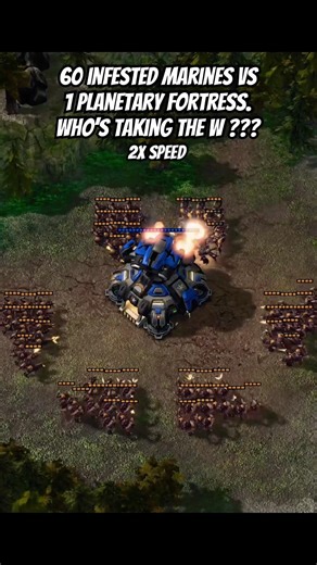 Can 60 Infested Marines beat a Planetary Fortress? | SC2.BattleRumBle #rts #starcraft2 #스타크래프트2 #sc2