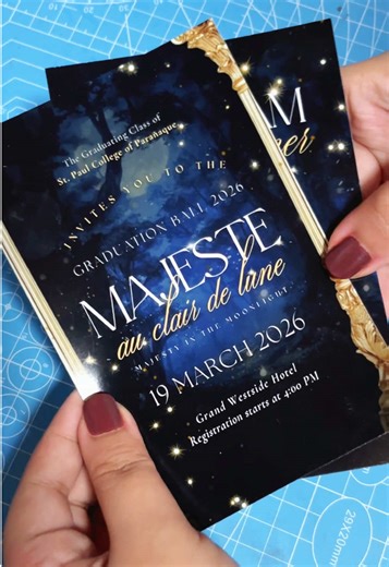 118 Grad Ball Invitations done! We are so grateful to be a part of this magical night! #gradballinvitation #prominvitation #eventinvitation