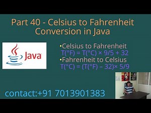 Celsius to Fahrenheit Conversion in Java - Part 40