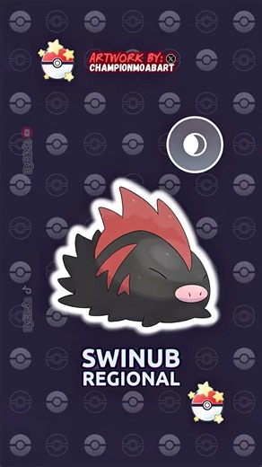 What if Swinub and its evolutions had a Regional Form? #Pokemon #Fakemon #regionalpokemon