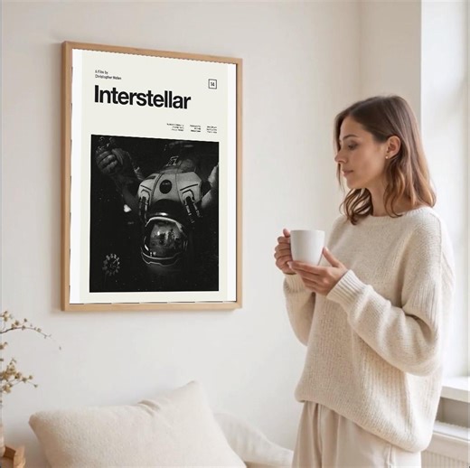 Interstellar Poster Space Movie Wall Art Scifi Film Print - Etsy