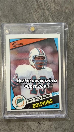 Probably the best QB too never win a Super Bowl in my opinion #danmarino #quarterback #nfl #sportscards #1980s