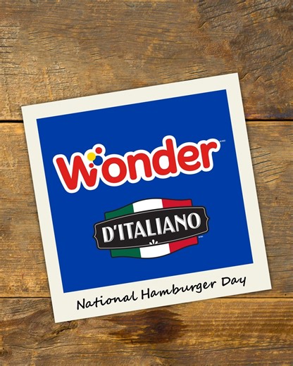 1.2K views | National Hamburger Day calls for great burgers and even better buns  Stack ‘em high with Wonder® and D’Italiano® because every moment deserves the perfect bun! #NationalHamburgerDay #WonderBread #DItaliano #ABunForEveryMoment #BurgerSeason #BBQSeason #BBQ #Grill #HamburgerDay | Wonder Bread Canada | Facebook