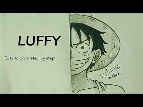 How to draw Luffy step by step (easy to draw)