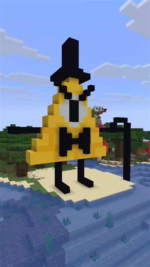I built Bill Cipher in Minecraft… #billcipher #gravityfalls #minecraft #minecraftshorts #fyp #viral