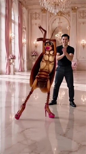 Cockroach Dance Challenge 😂 | Funny AI Animation #Shorts