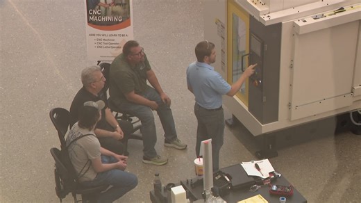 Inside the new extension of St. Charles Community College