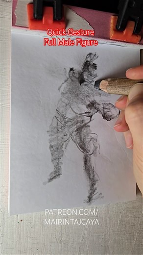 Figure Study Friday #60 ! - Quick Male Full Figure Gesture ✍️🏻💥 #figuredrawing