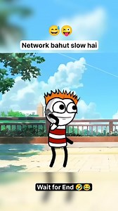 1M views · 24K reactions | Network bahut slow hai 藍 . . . Please  Like  Share ❤️ Comment and Follow . #talking #calling #phonecall #talk #stutter #problem #friends #coming #bike #funnyvideo #comedy #funny #cartoon #2danimation | Cartoon Wala | Facebook