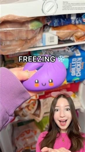 Freezing My DUMPLING STRESS BALL into a CRUNCHY NEEDOH! 😱😳❄️