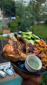 Salmon heads with sautéed vegetables in Harissa sauce & some cucumbers for dinner. Most of what’s on the plate were from leftovers. Also it’s the cheapest way to enjoy salmon in Nairobi 🇰🇪 | The Roaming Chef