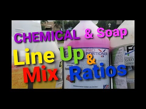 Soft Wash chemical line up and mix Ratios | pressure washing soaps