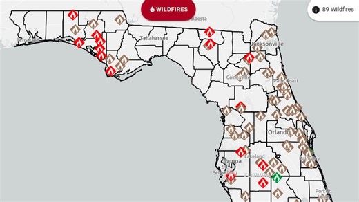 89 fires burning 3,400 acres in Florida. Maps show where they are, closest risk to your home