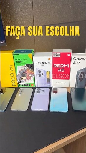Galaxy A07 vs Redmi A5 vs Poco C71 vs Redmi note 14 5g vs Infinix Hot 60Pro +! Qual é o mais bonito?