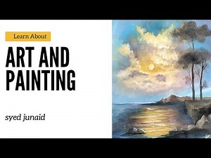 How to Paint a Sunset Landscape with Trees and Sea | Easy Oil Painting Tutorial part 2 #art #artist