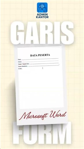 Create Participant Data Form Lines in Microsoft Word #shorts #microsoft #tips