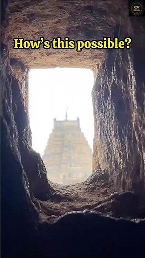 Hampi Temple View Through Stone Corridor | Ancient Architecture of Vijayanagara