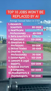 28K views · 81 reactions | TOP 10 JOBS WON’T BE REPLACED BY AI #mamimilisacanada #pinoyabroad #BuhayOFW #buhayabroad #ofw #technology #innovations #AI #jobs #jobopportunity #jobsopportunities #CareerOpportunity #careers | Mamimili Sa Canada | Facebook